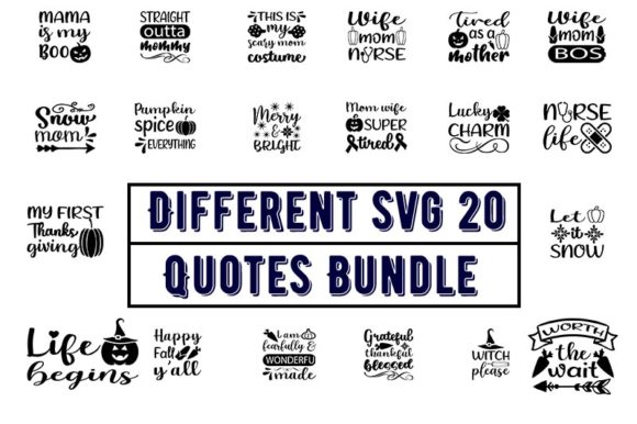 20 Quotes Bundle: Perfect Graphics for T-Shirt Designs
