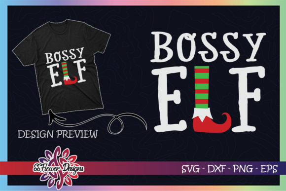 Bossy ELF Christmass: A Versatile Graphic for T-Shirt Designs