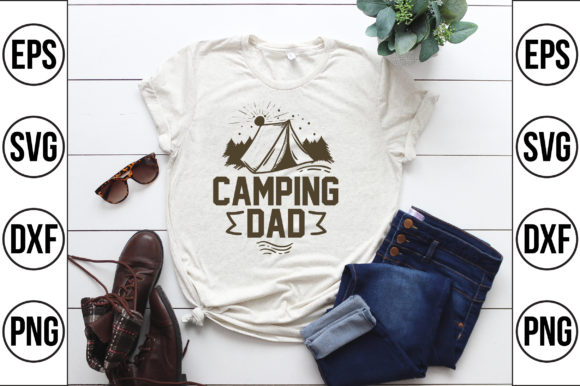 Camping Dad: A Versatile Graphic for T-Shirt Designs