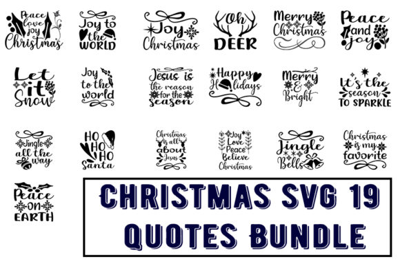 Christmas 19 Quotes Bundle: Perfect for T-Shirt Designs and Graphics