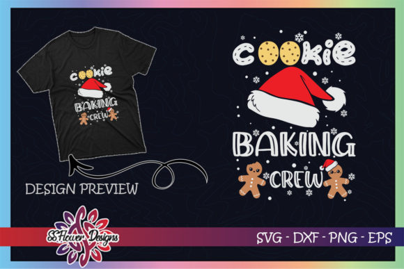Cookie Baking Crew Santa: Perfect for T-Shirt Designs and Graphics
