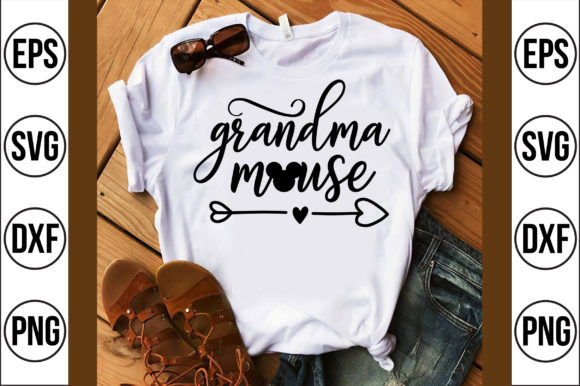 Grandma Mouse: A Charming Graphic for T-Shirt Designs