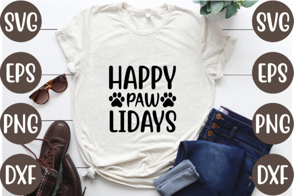 Happy Paw Lidays: A Festive Addition to T-Shirt Designs and Graphics