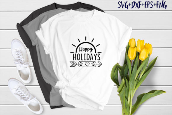 Holiday Happy Holidays: A Festive Graphic for T-Shirt Designs