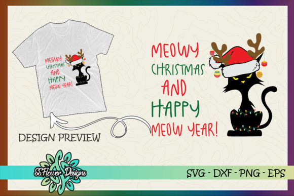 Meowy Christmas and Happy Meow Year: A Festive T-Shirt Design Graphics Review