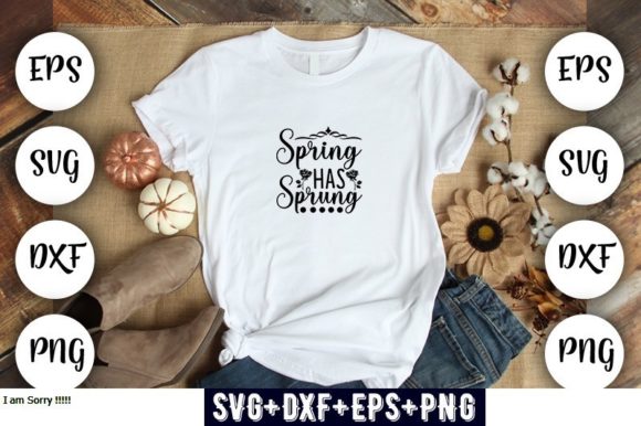 Spring Has Sprung: A Versatile Graphics Set for T-Shirt Designs